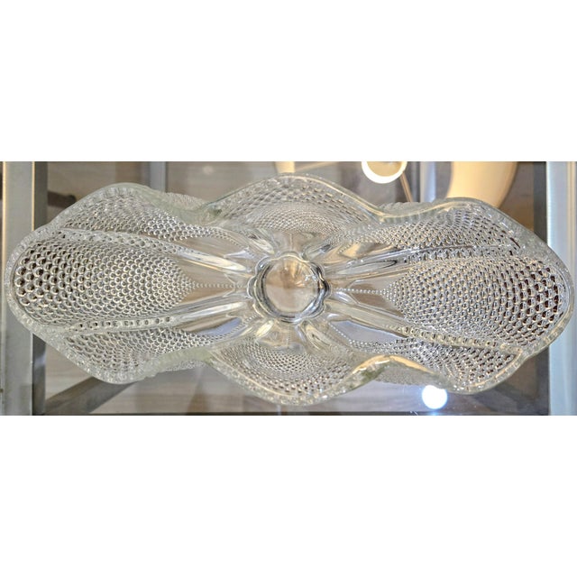 Clear Glass Hobnail Fan Vase by l.e. Smith For Sale In Dallas - Image 6 of 8