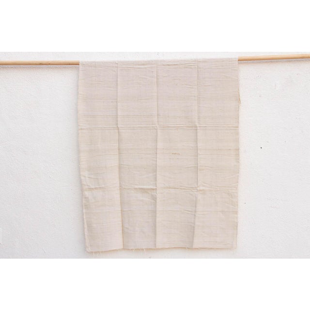 1990s Organic Peace Silk Throw, Oatmeal Stone For Sale - Image 5 of 5