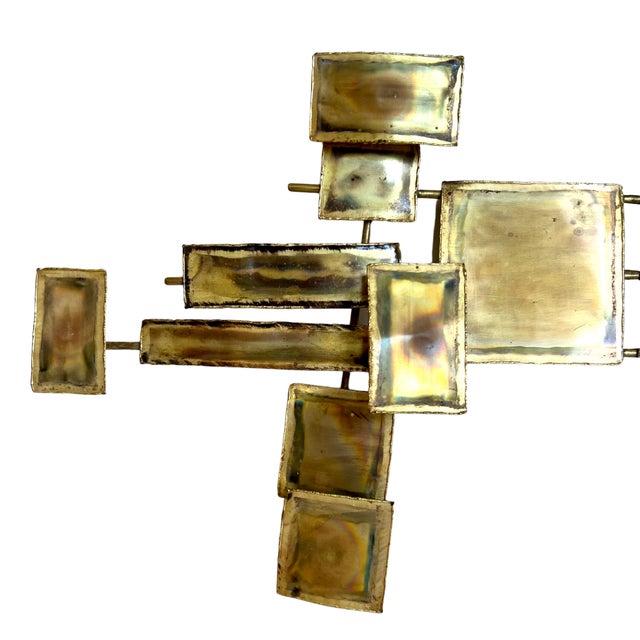 MidCentury Modern Brutalist Metal Wall Art Sculpture Chairish