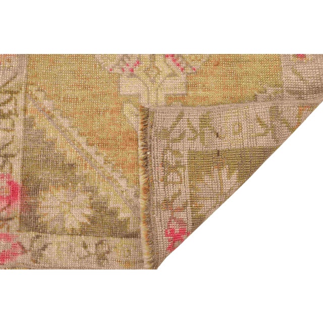 Mid-Century Modern Vintage Washed Out Mini Rug For Sale - Image 3 of 3