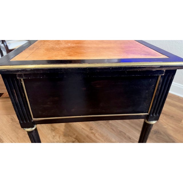 Late 19th Century Leather Top English/Italian Desk 5 Drawer / Extendable Top For Sale - Image 10 of 18