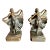 Antique Art Deco Flapper Girl Spelter Bookends-Loie Fuller-Bronze Finish-Pair For Sale