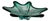 Murano Sommerso Emerald & Aquamarine Sculptural Star Art Glass Bowl 11.25" For Sale