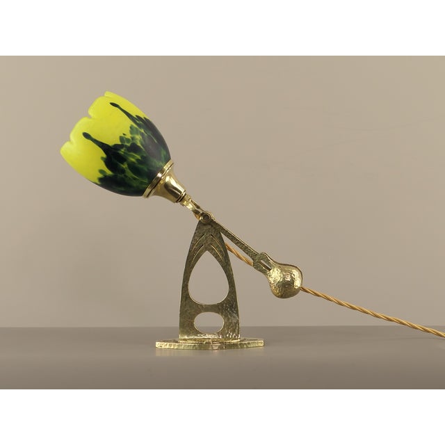 Art Nouveau Wall or Table Lamp attributed to Wiener Werkstätten, Vienna, 1920s For Sale - Image 11 of 16