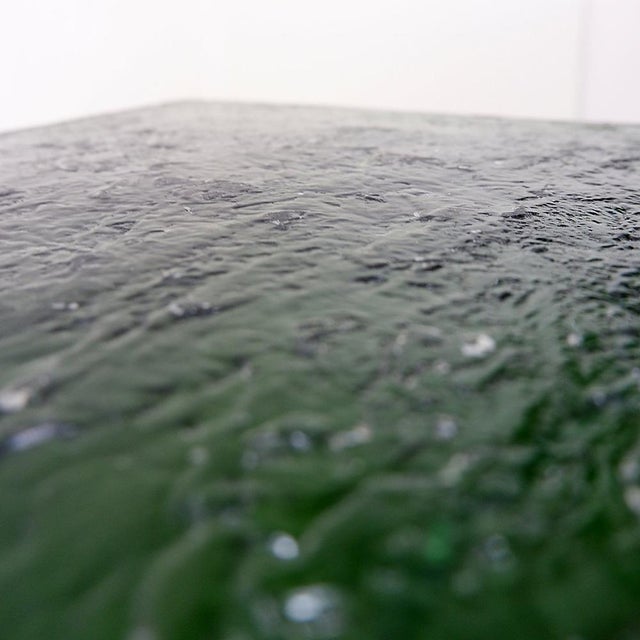 Translucent Bottle Green Acrylic Pedestal For Sale - Image 9 of 12