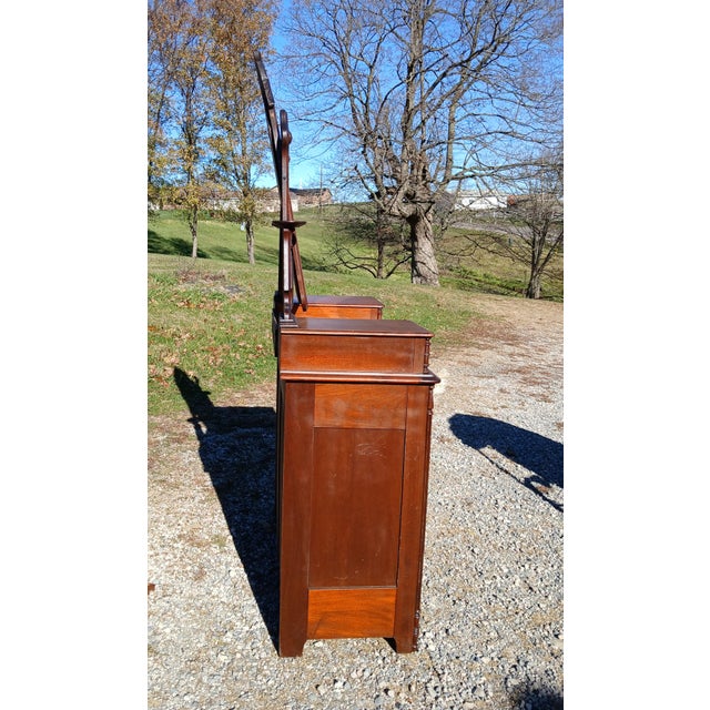 Antique Walnut Victorian 7 Drawer Dresser With Mirror 1880s For Sale - Image 15 of 17
