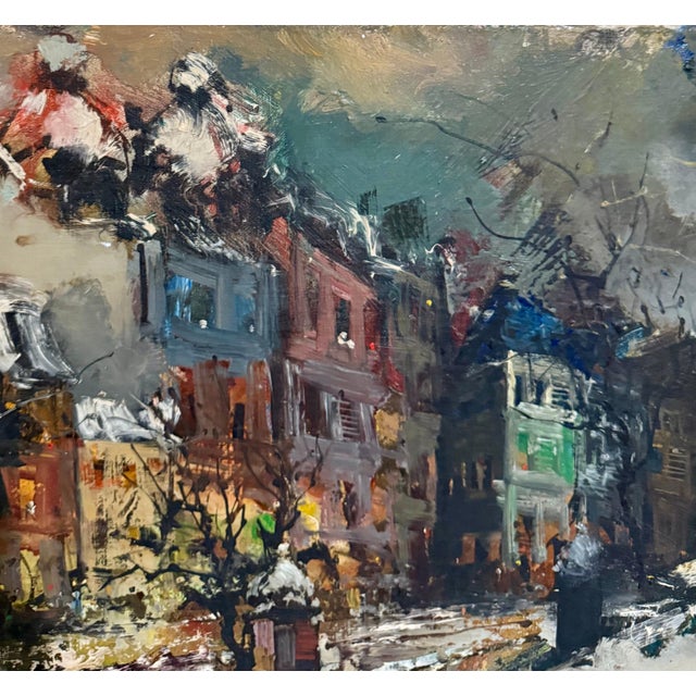 Oliver Foss, Expressionist Oil Painting Paris Scene View Architectural Visionism Olivier Foss For Sale - Image 9 of 13
