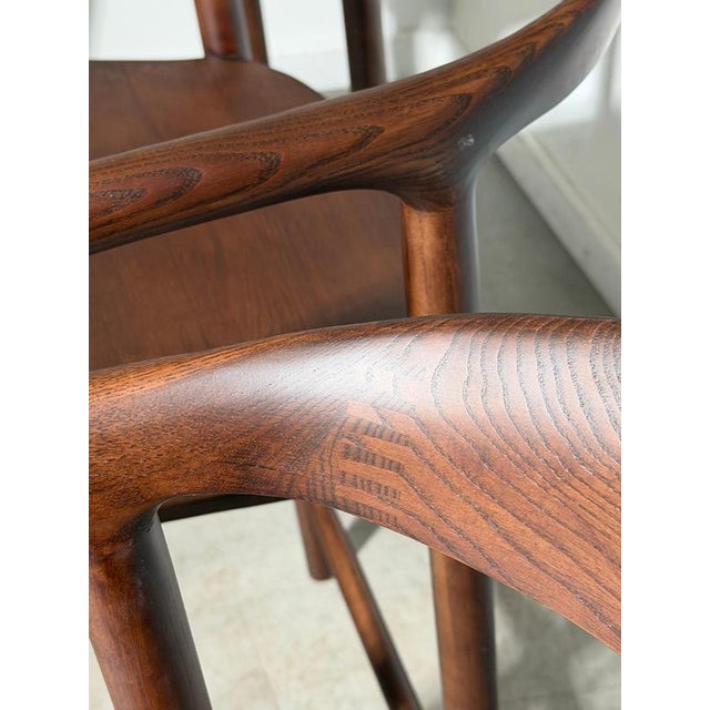 Kobe Bar Chair in Walnut Finish For Sale - Image 9 of 13
