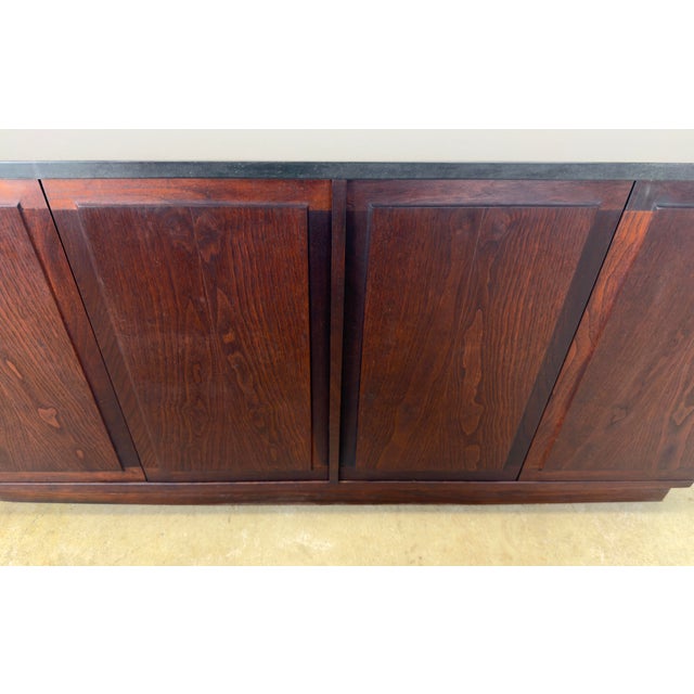 Mid-Century Modern Walnut and Slate Cabinet Designed by Jack Cartwright for Founders Furniture. For Sale - Image 9 of 12
