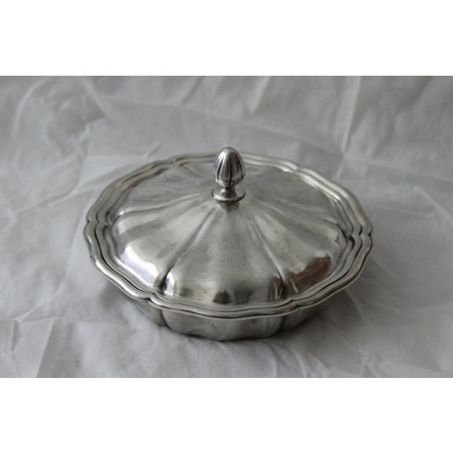 Silver Silver Serving Dish with Lid, 1920s For Sale - Image 8 of 16
