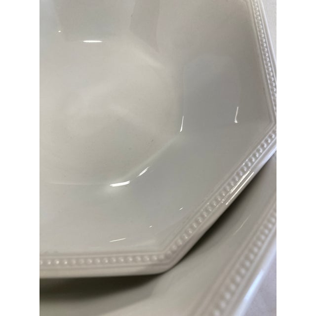 Late 20th Century Late 20th Century Johnson Brothers England White Ironstone Octagonal Bowls – Set of 10 For Sale - Image 5 of 11
