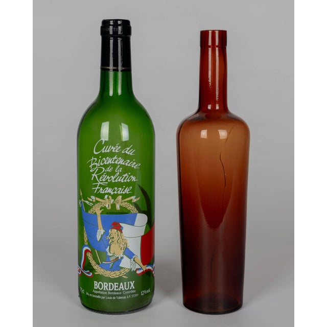 French Amber Glass Medicine Bottles, Set of 6 For Sale - Image 4 of 6