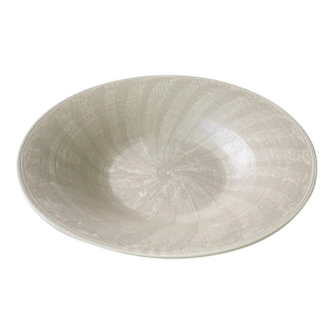 Large 1980s Roy Hamilton Centerpiece Bowl With Linen Pattern
