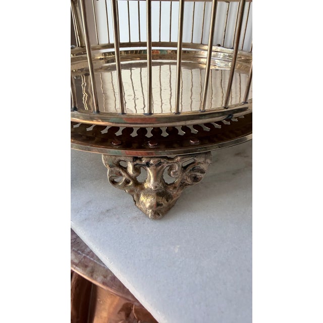 Vintage Anglo Indian Domed Brass Bird Cage… For Sale - Image 4 of 8