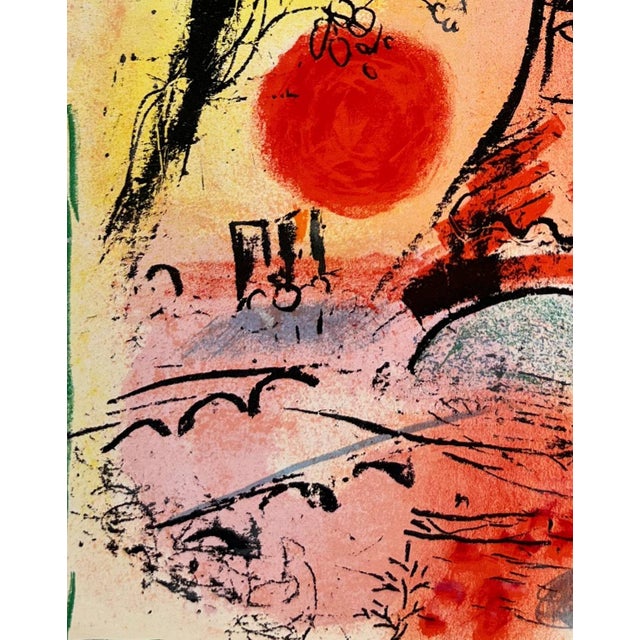 Marc Chagall, Vision de Paris, 1960, Lithograph, in Flawless conditions. Designed 1960 to 1969