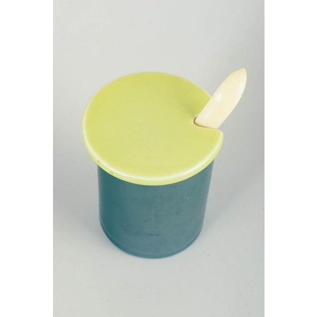 Colorado Mustard Jar with Lid and Spoon by Stig Lindberg for Gustavsberg, 1950s For Sale - Image 3 of 5