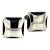 Late 20th Century Bulgari Estate Onyx Cufflinks Sterling Silver 19.24 Grams, A Pair For Sale
