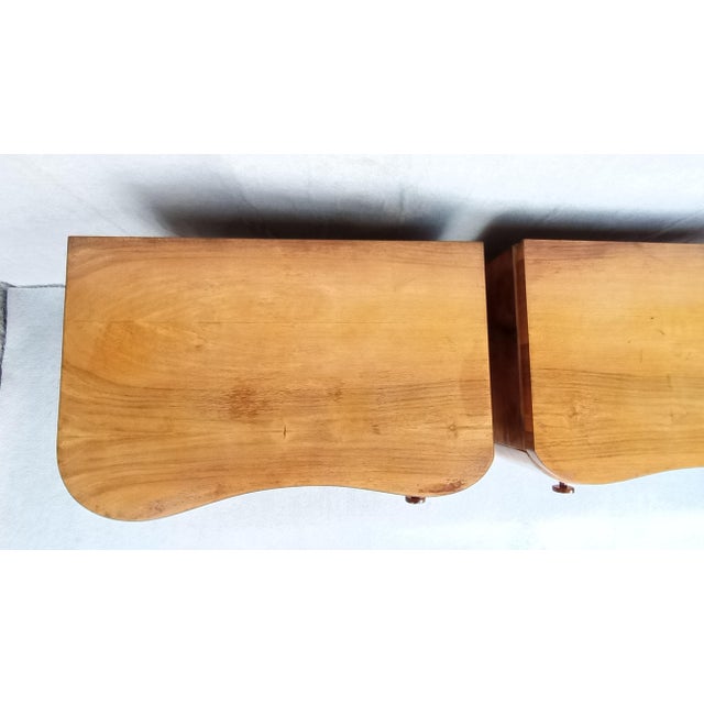 Jindrich Halabala Bedside Tables by Jindrich Halabala for Up Závody, 1950s, Set of 2 For Sale - Image 4 of 16