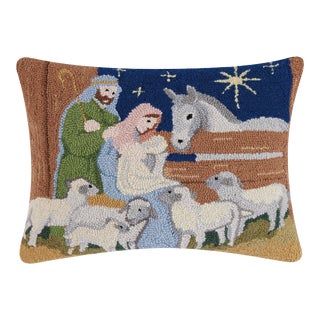 Nativity Hook Pillow 16" x 20" For Sale