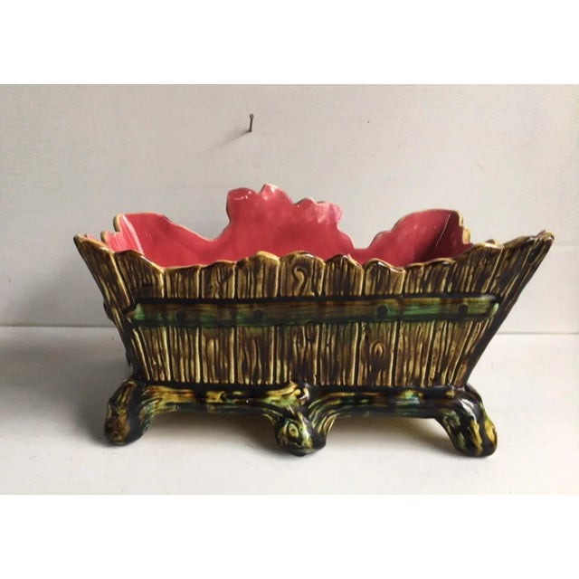 Large French Majolica Bird and Snake Jardinière, circa 1890 For Sale - Image 4 of 6