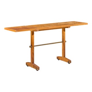 Robsjohn Gibbings for Widdicomb Mid Century Bleached Mahogany Dropside Console Table For Sale