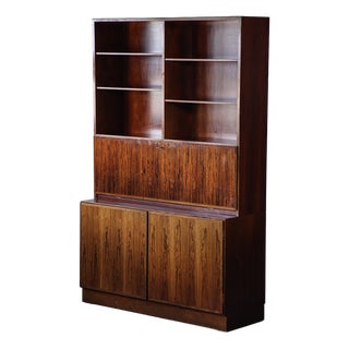 Tall Bookcase in Rosewood by Gunni Omann for Omann Jun, Denmark, 1960s For Sale