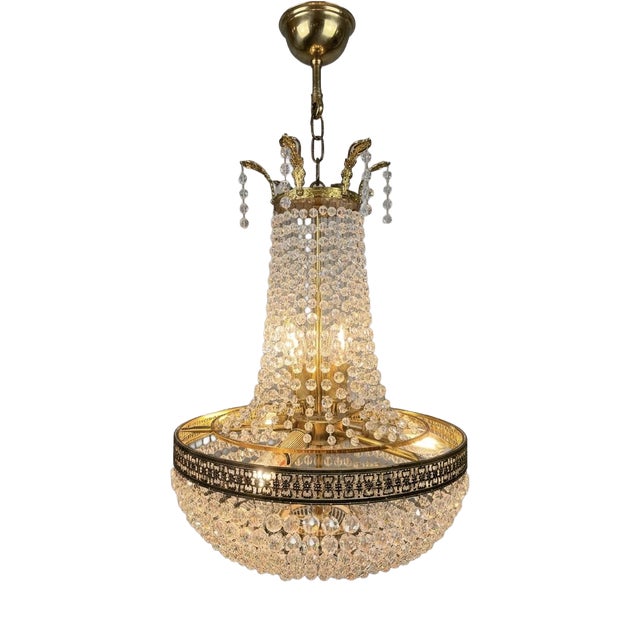 Antique French Empire Style Chandelier, 1900s For Sale