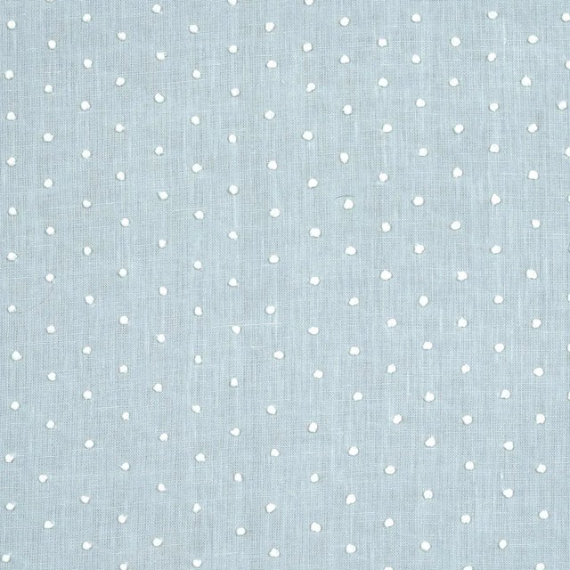 Contemporary Schumacher Pebble Embroidery Fabric in Sky For Sale - Image 3 of 3