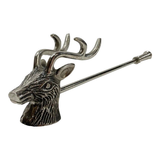 Vintage Silver Deer Candle Snuffer For Sale