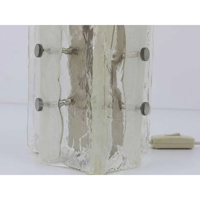 Italian Sculptural Melting Murano Glass Table Lamp from Mazzega, 1960s For Sale - Image 9 of 11