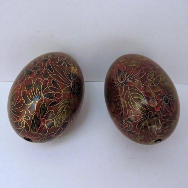 Cloisonne Eggs, a Pair Chairish