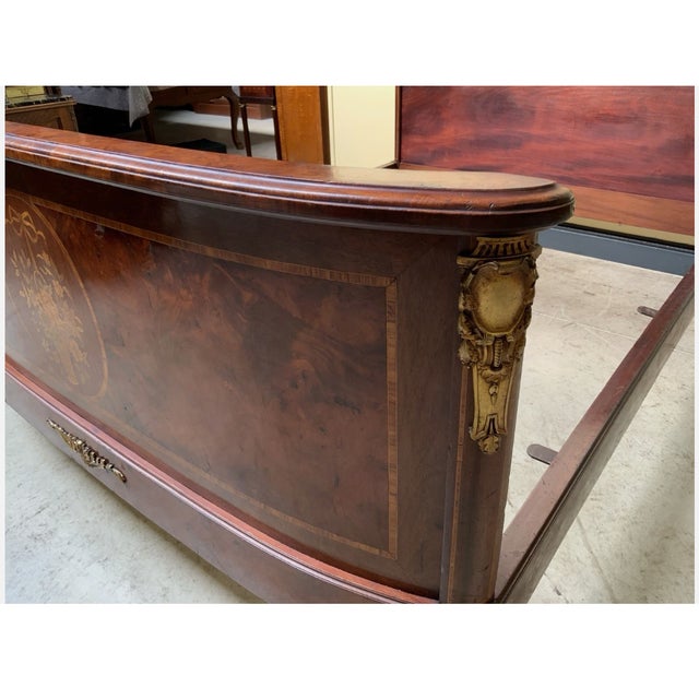 1910s Antique Art Nouveau Ornate Bed, 1910 For Sale - Image 5 of 9