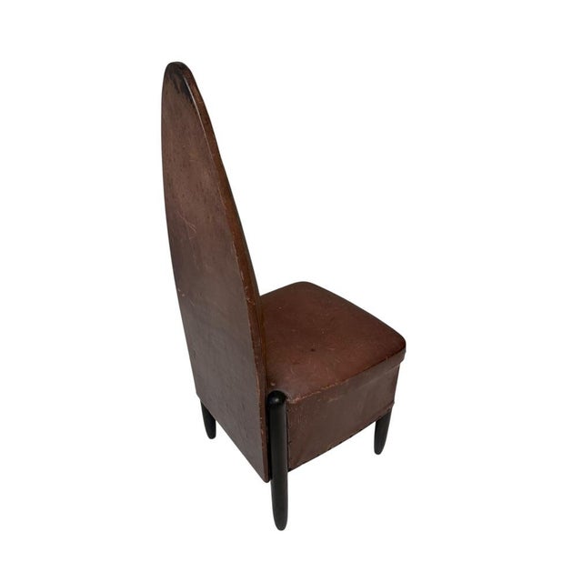 1920s Art Deco Amsterdamse School High-Back Side Chair from Michel De Klerk, 1916 For Sale - Image 5 of 13