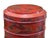 Vintage Chinese Red Golden Scenery Graphic Round Wood Stack Basket Table For Sale - Image 11 of 12