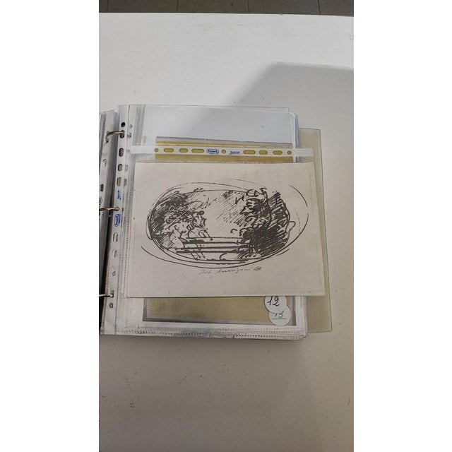 Pietro Annigoni, Abstract Composition, 1970s, Drawing For Sale - Image 9 of 14