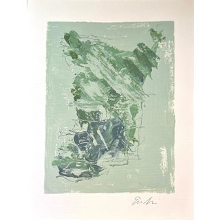 Erin Simon Original "Edges (Green)" Abstract Acrylic Painting For Sale