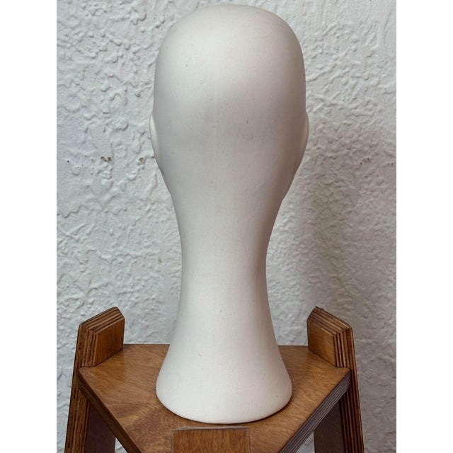 2000 - 2009 Early 2000s Modern White Plaster Figural Head Sculpture For Sale - Image 5 of 7