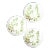 Porcelaine De Paris White & Green Botanical Plates, Set of 3 For Sale