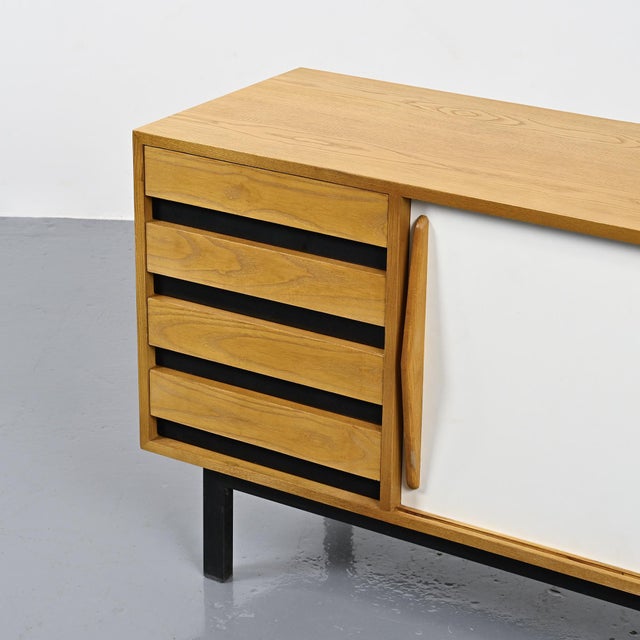 Wood Ash Cansado Sideboard attributed to Charlotte Perriand for Steph Simon, 1960 For Sale - Image 7 of 18