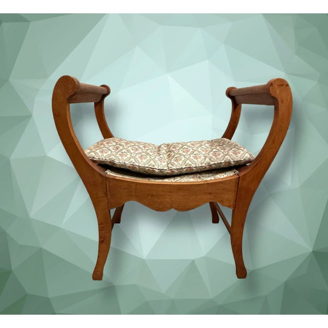 Victorian Antique Victorian Bustle Chair Maple For Sale - Image 3 of 12