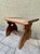 Wood Antique Early 20th Century Handcrafted Solid Wood Rustic Footstool or Milking Stool For Sale - Image 7 of 11