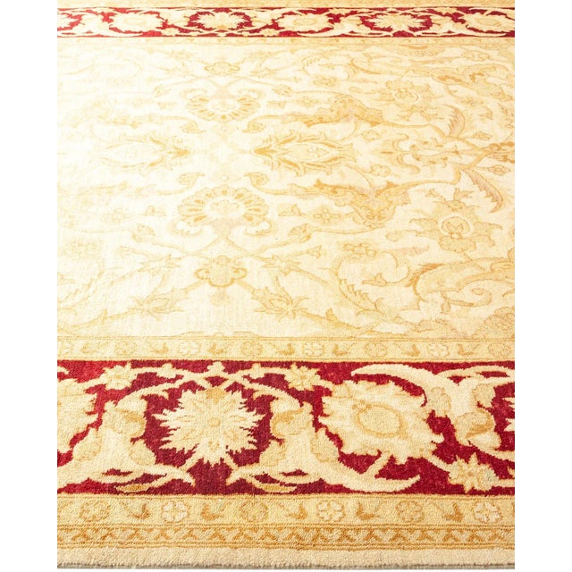 Solo Rugs Vintage Traditional Hand Knotted Wool Area Rug, Ivory - 6'2" X 9'3" For Sale - Image 4 of 9