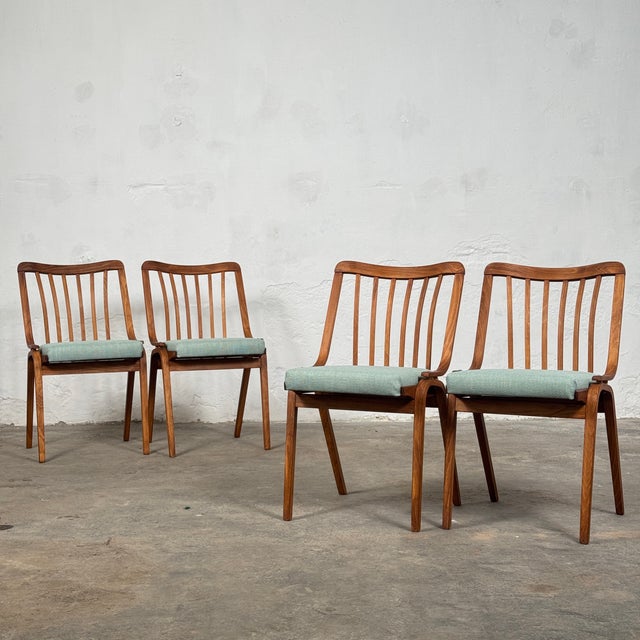 Dining Chairs by Ludvik Volak for Ton Bystřice, 1960s, Set of 4 For Sale - Image 13 of 13