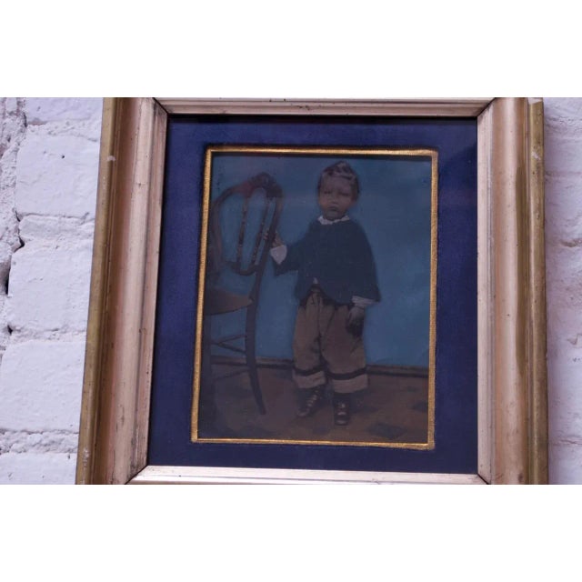 Wood Vintage Tintype With Giltwood Frame For Sale - Image 7 of 11