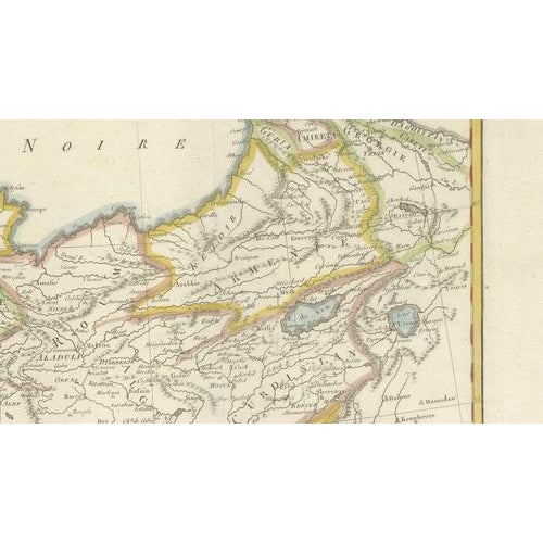 Antique Map of Turkey in Asia, Middle East and Persia, Bonne, 1780s For Sale - Image 6 of 11
