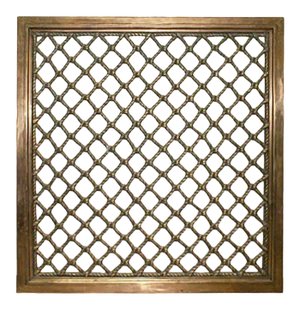Antique Bronze Grille - Criss Cross Rope Pattern