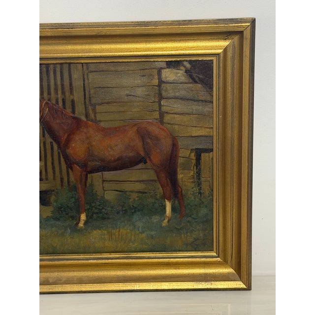 Portraiture Mid-Century British Equestrian Horse Portrait Attributed to Lionel Ellis, c.1950–60 For Sale - Image 3 of 18