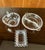 This set includes three vintage Imperial Glass “Candlewick” pieces, featuring a divided round relish dish, a heart-shaped...