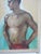 Art Deco Robert Whitmore Double-Sided Oil Painting Male Against Green Background For Sale - Image 3 of 11