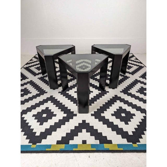 Italian Italian Set of Black Little End, Coffee Tables, Etagere Shelf by Porada Arredi For Sale - Image 3 of 11